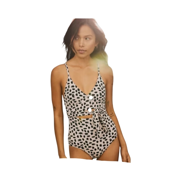 aerie Other - 1NWOT Aerie Black and Cream One Piece Wrap Around swimsuit size small